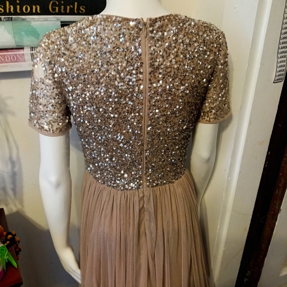 Gorgeous Gold/Taupe Formal Dress - Picture 4 of 6